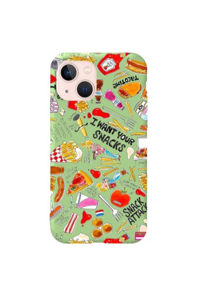 Other Apple iPhone 13 Snack attack Light Green Colored Silicone TPU Θήκη