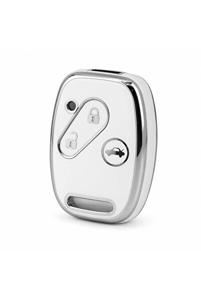GMA KEYS Honda Civic Fd6 Crv Accord 3 Button Silent Nano Key Case Cover White...