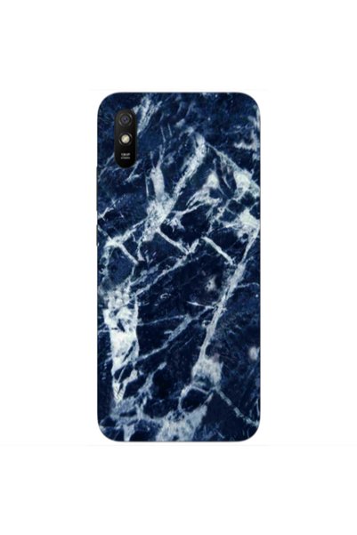 Other Xiaomi Redmi 9A Marble Cracked Purple Transparent Silicone TPU Θήκη