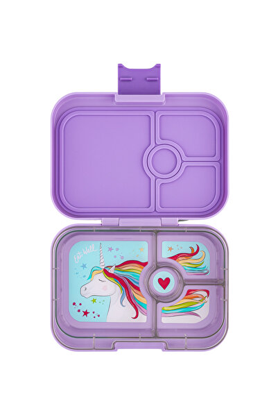 YumBox Δοχείο φαγητού Panino 4 θέσεων - Μωβ Λεβάντα / Μονόκερος