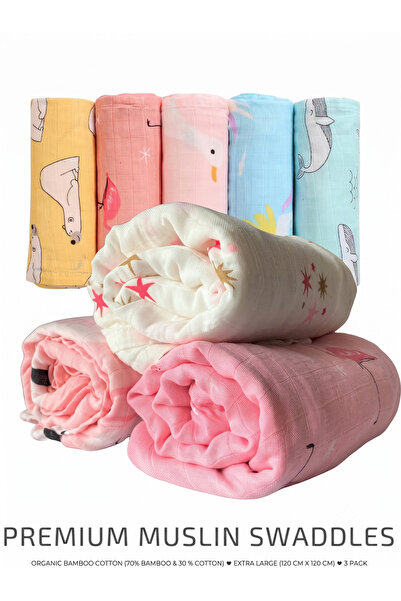 ZENLINE MART Baby Multi-Purpose Muslin Blanket/Blanket Set OF 3