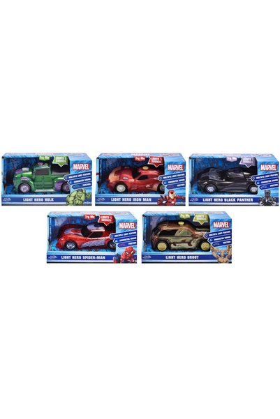 Jada Masinuta Light Hero Marvel multicolor 1:32 cu lumini si sunete