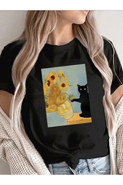 Little YELLOW Duck 180g refined cotton short-sleeved top for women, summer st...