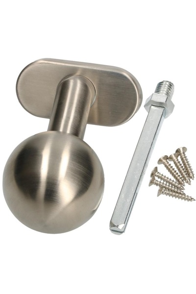KOTARBAU Buton fix INOX, oval, îndoit