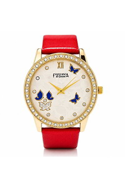 Watch Ceas pentru femei, Casual, Francesca di Geneva, Rosu, FF457