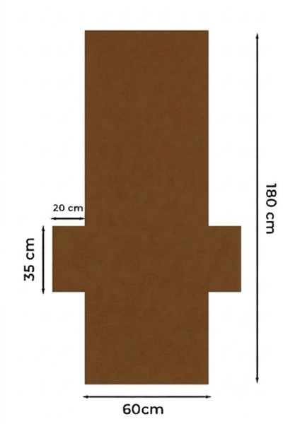 Anılsan Prosop de plajă 100% bumbac - Maro - 60x180 cm - Prosop de plajă și piscină cu uscare rapidă