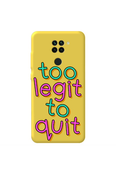 Other Xiaomi Redmi Note 9 Too Legit To Quit Yellow Colored Silicone TPU Θήκη