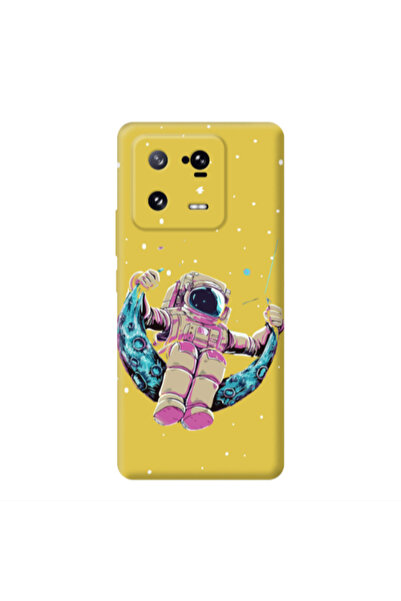 Other Xiaomi 13 Pro Astronaut swinging on the moon Yellow Colored Silicone TP...