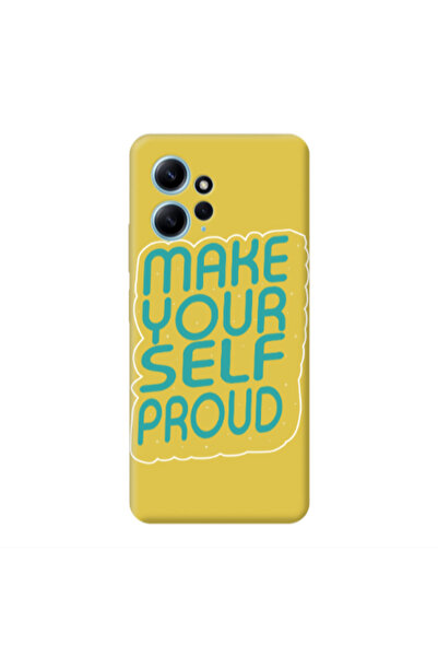 Other Xiaomi Redmi Note 12 4G Make Your Self Proud Yellow Colored Silicone TP...