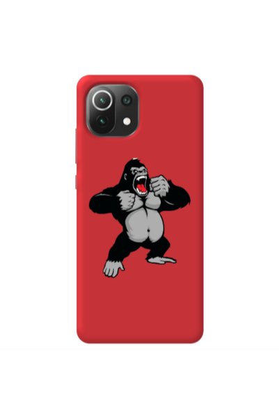Other Xiaomi Mi 11 Lite Angry Gorilla2 Red Colored Silicone TPU Θήκη