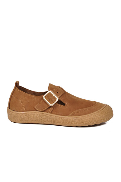 AYAKMOD Pantofi casual de damă, ușori, din piele naturală, maro 234 Z