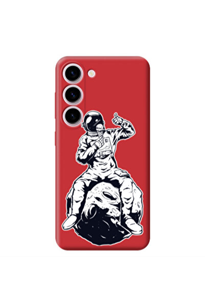 Other Samsung S23 Plus ice cream in space Red Colored Silicone TPU Θήκη