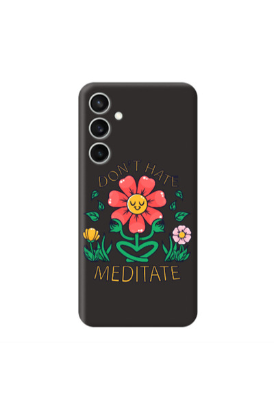 Other Samsung S24 Plus Meditate Black Colored Silicone TPU Θήκη