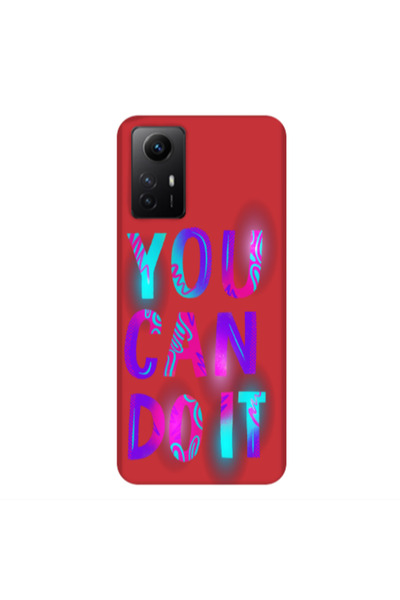 Other Xiaomi Redmi Note 12s You Can Doit Red Colored Silicone TPU Θήκη