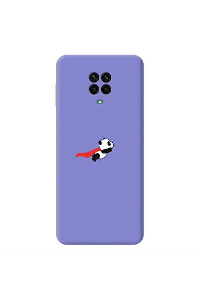 Other Xiaomi Redmi Note 9 Pro kite flying panda Purple Colored Silicone TPU Θήκη