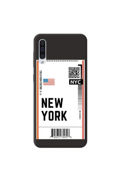 Other Samsung A50 New York NYC Black Colored Silicone TPU Θήκη