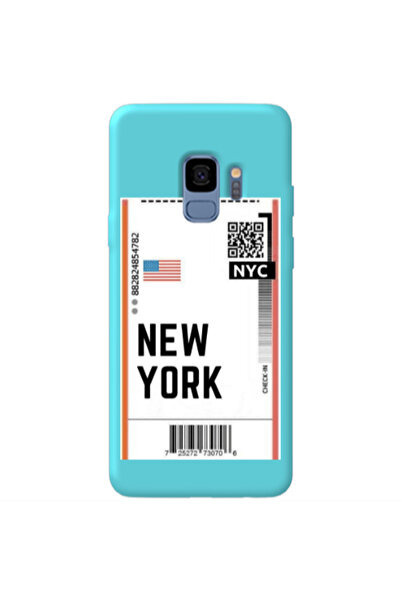 Other Samsung S9 Plus New York NYC Turquoise Colored Silicone TPU Θήκη