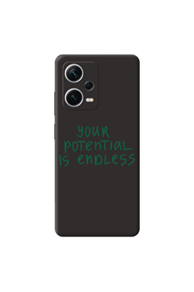 Other Xiaomi Poco X5 Your potential is endless Black Colored Silicone TPU Θήκη