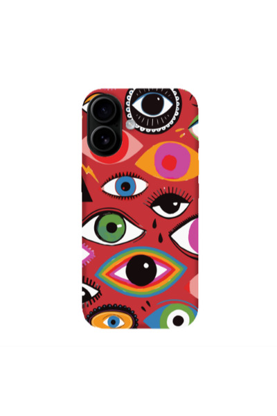 Other Apple Iphone 16 plus Colorful eyes Red Colored Silicone TPU Θήκη