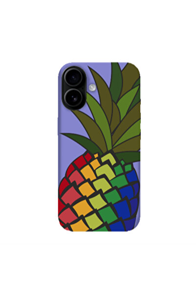 Other Apple Iphone 16 plus Pineapple 2 Purple Colored Silicone TPU Θήκη