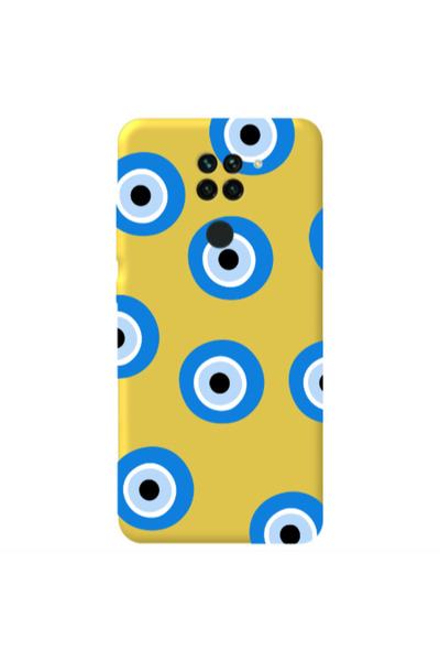 Other Xiaomi Redmi Note 9 Evil eyes beads Yellow Colored Silicone TPU Θήκη