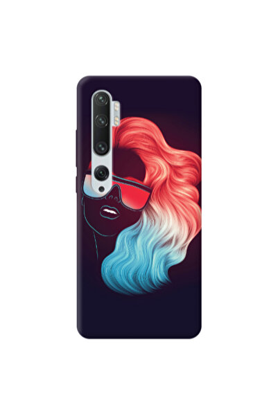 Other Xiaomi Mi Note 10 Girl with glasses Transparent Silicone TPU Θήκη