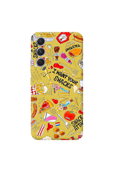 Other Samsung A35 Snack attack Yellow Colored Silicone TPU Θήκη