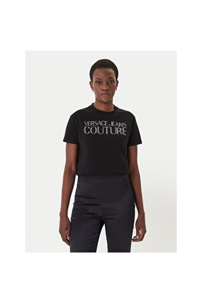 VERSACE JEANS Tricou de damă 80HAHT09 CJ03T Negru
