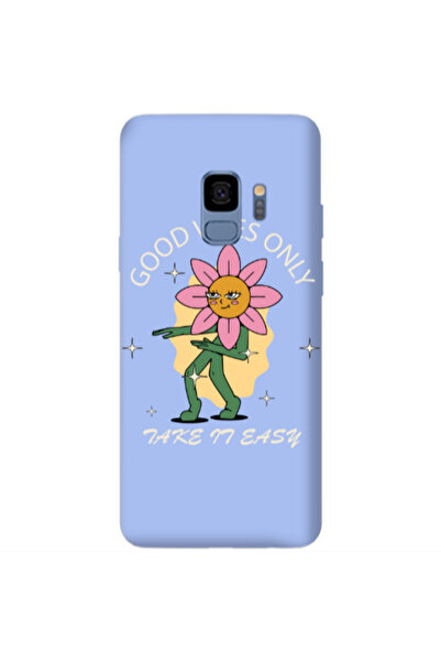 Other Samsung S9 Plus Good Vibes Only Light Purple Colored Silicone TPU Θήκη