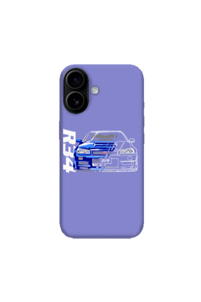 Other Apple Iphone 16 plus Blue R34 Purple Colored Silicone TPU Θήκη
