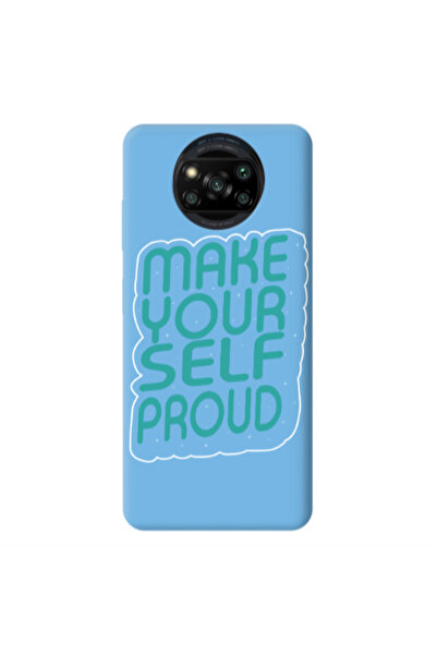 Other Xiaomi Poco X3 /X3 Pro Make Your Self Proud Blue Colored Silicone TPU Θήκη