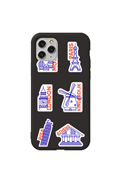 Other Apple iPhone 11 Pro Max Pisa Athens Black Colored Silicone TPU Θήκη