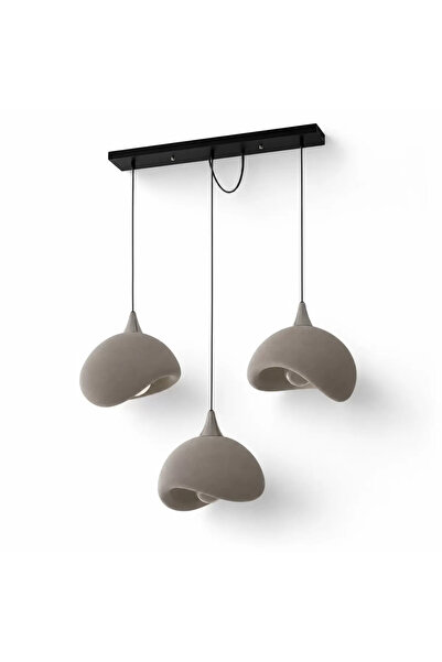 TIGEA Accessories Beton Görünümlü 3D PLA Plastik İskandinav Tarz Sarkıt Avize...