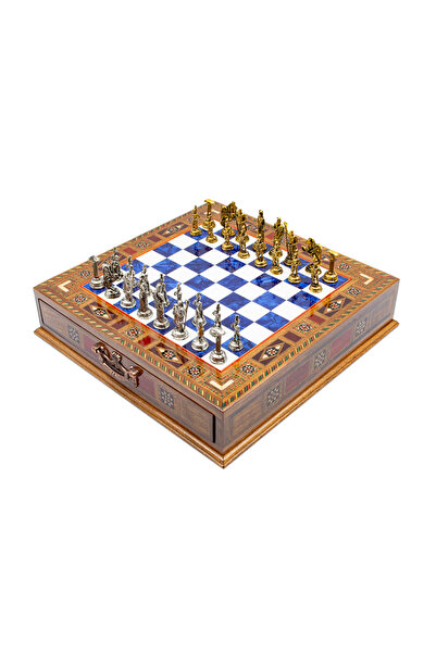 ZERO LAND Matxzngz Chess with Storage Roman Carved Sc38S - 32cm, Mi Board (18...