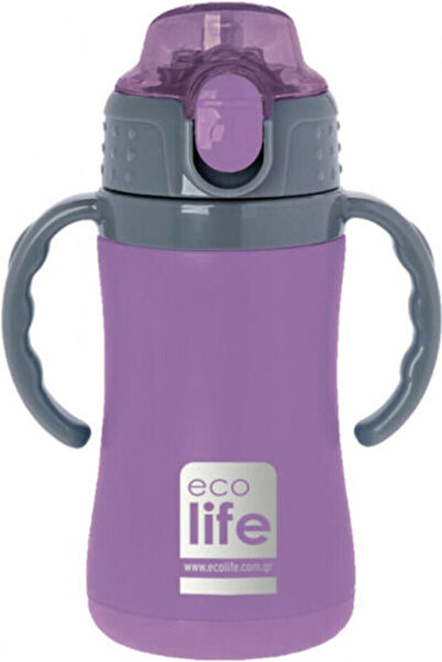 Ecolife Παιδικό Θερμός Παγούρι Νερού από Ανοξείδωτο Ατσάλι με Καλαμάκι 300ml ...