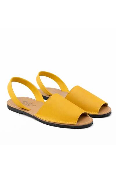 Avarca Sandale din piele naturala, SEVILLA YELLOW