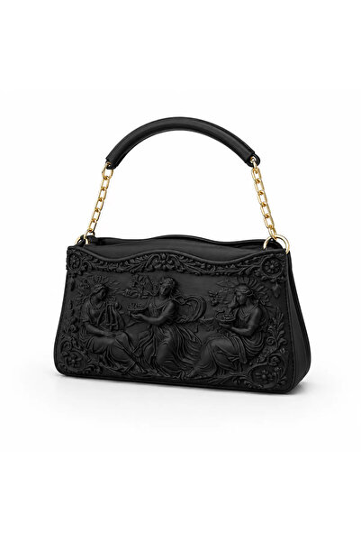 TIGEA Accessories Woman Art Handbag Concept 3D Production Nordic Style Black