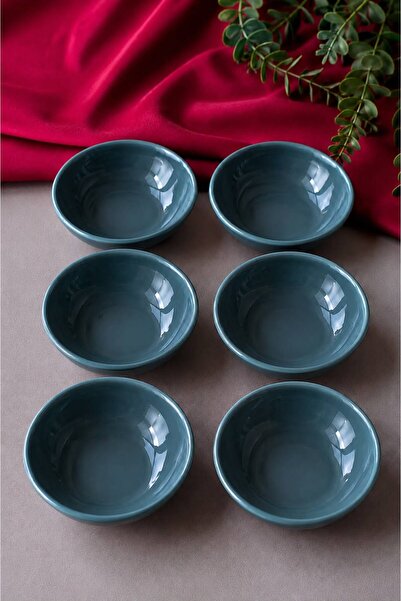 Yiğit Seramik Züccaciye Gray Solid Color 6-Piece Jam Bowl/ Presentation Bowl ...