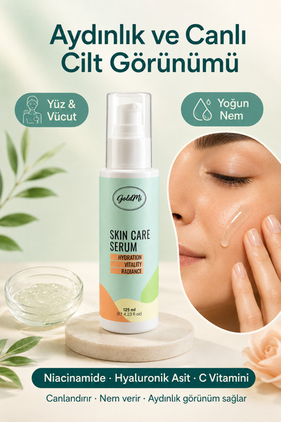 GoldMi Leke Karşıtı Aydınlatıcı Vitamin C Serum Niacinamide, Hyaluronik Asit ...