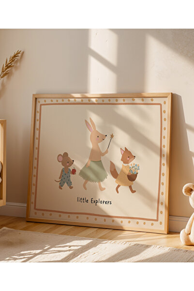 Creatick Design Bebek Ve Çocuk Odası Duvar Dekorasyonu Masif Ahşap Çerçeveli ...