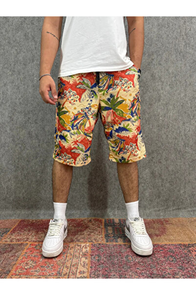 FıttingRoom Patterned Shorts with Elastic Waist