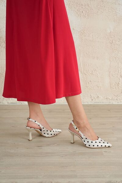 GOFFSHOES Γυναικεία παπούτσια Ovis με μυτερό τακούνι - Πουά-Δερμάτινα