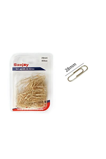SUNJOY Κομψοί Χρυσοί Συνδετήρες 28mm, Μεταλλικοί Αντισκωριακοί, Συσκευασία σε...