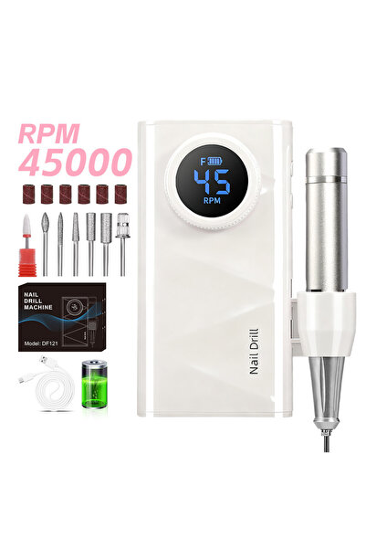 Choice1 USB Type-C White Cordless Quiet Nail Drill Rechargeable Salon-Quality...