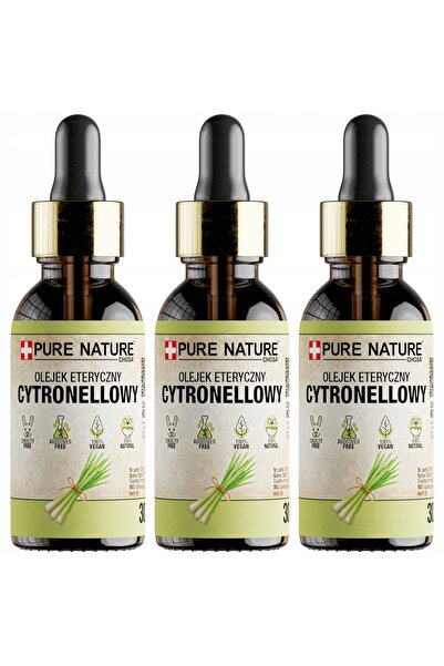 CHOSA Ulei Esential De Citronella, 3x 30ml, 100% Pur Fara Aditivi Efekt Anti-...