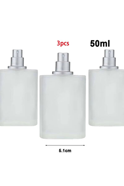 Choice زجاجات عطر زجاجية مصقولة بالرمل سعة 30/50 مل (3 قطع)، زجاجة رش سائل بغ...