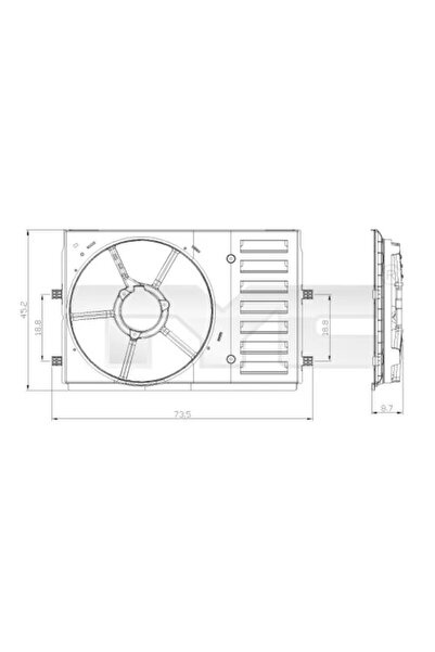 TYC Suport Ventilator SEAT IBIZA 4/TOLEDO 4 SKODA FABIA 2/RAPID/ROOMSTER VW P...