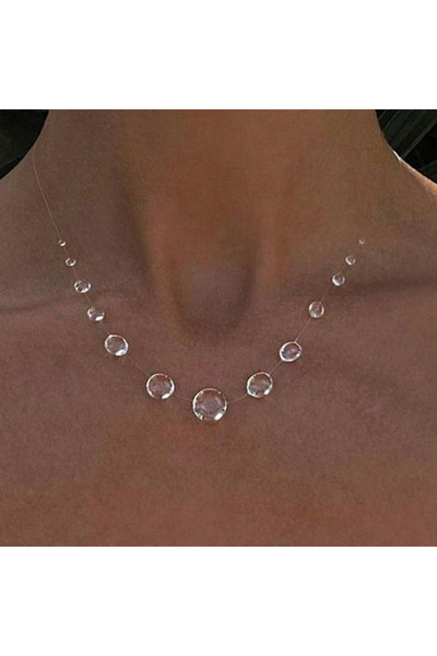 Choice11 5-13 beads Ins Simulation Water Drop Clear Dewdrop Series Necklace H...