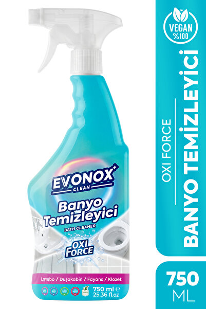 Oxı Force Banyo Temizleyici, Kireç Çözücü, Su Lekesi ve Sabun Artığı Temizleyici, Armatür Duşakabin Fayans Lavabo Parlatıcı 750 Ml