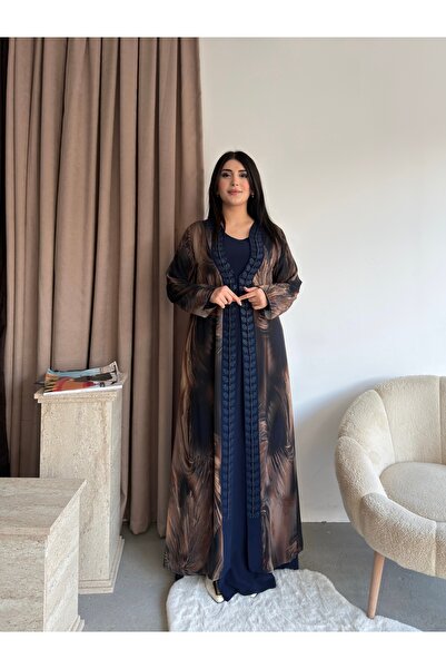 Missrosemoon Yeni Sezon Büyük Beden Tesettür 2’li Elbise Takım –Taş ve İnci D...